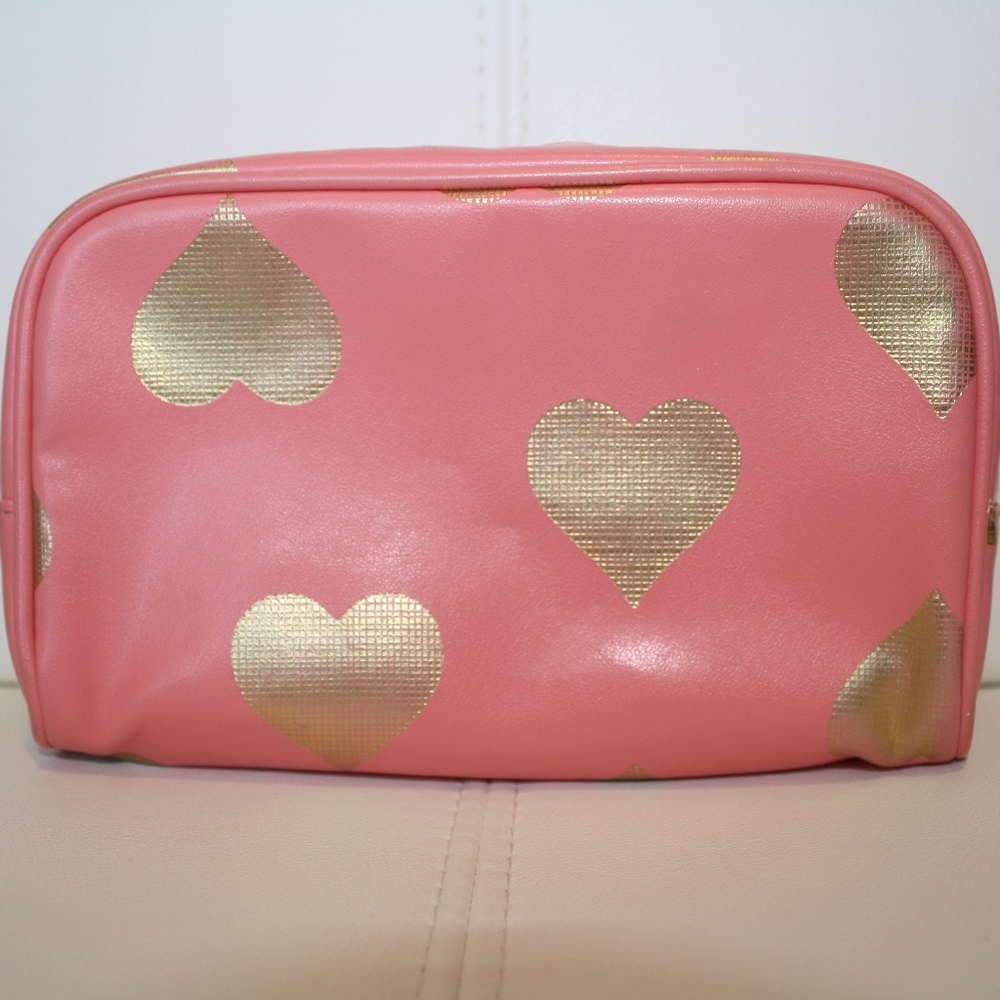 Pink Heart Makeup Bag